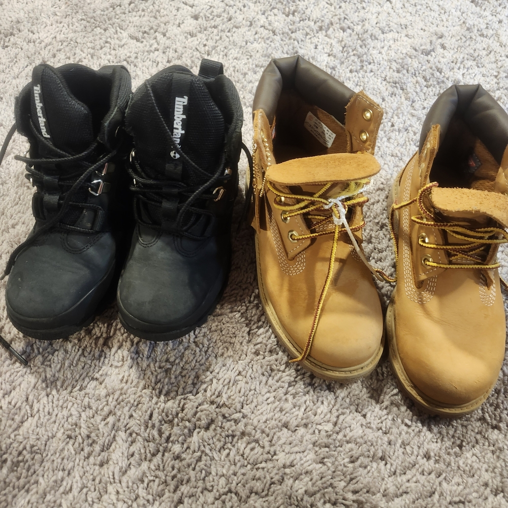 Timberland Kids Black and Brown Boots